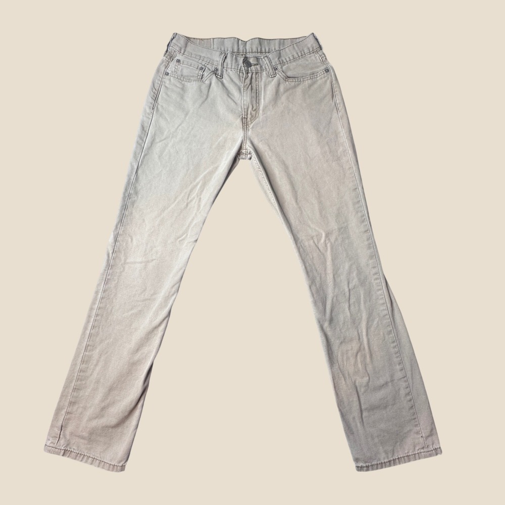 Levi's 514 Jeans Mens 30x32 (30x29) Straight Tan Canvas Cotton Khaki Denim Pants